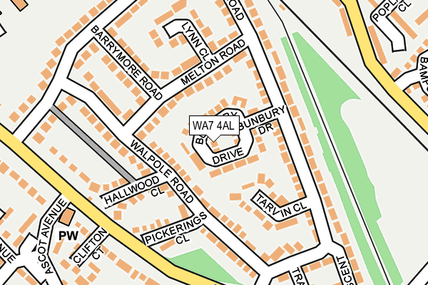 WA7 4AL map - OS OpenMap – Local (Ordnance Survey)