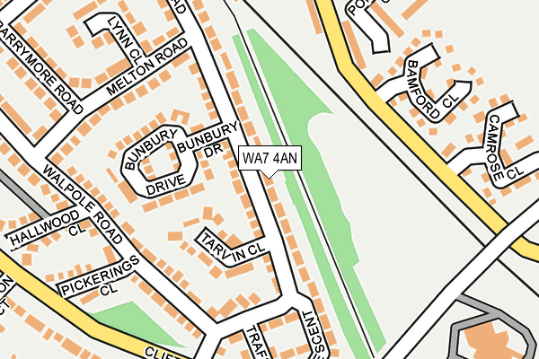 WA7 4AN map - OS OpenMap – Local (Ordnance Survey)