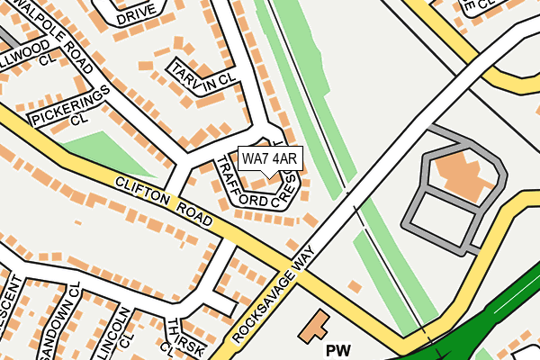 WA7 4AR map - OS OpenMap – Local (Ordnance Survey)