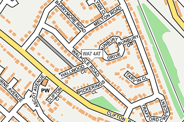 WA7 4AT map - OS OpenMap – Local (Ordnance Survey)