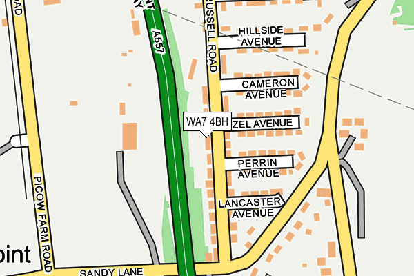 WA7 4BH map - OS OpenMap – Local (Ordnance Survey)