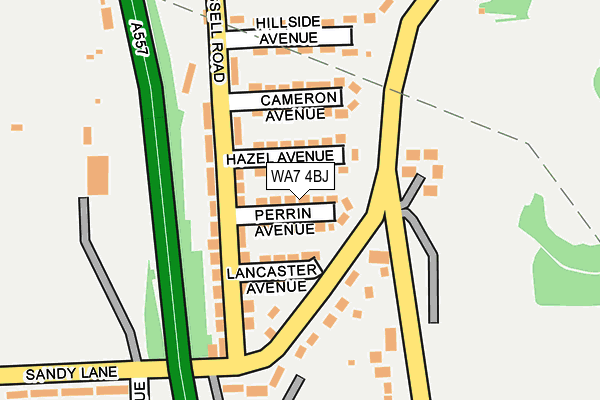 WA7 4BJ map - OS OpenMap – Local (Ordnance Survey)