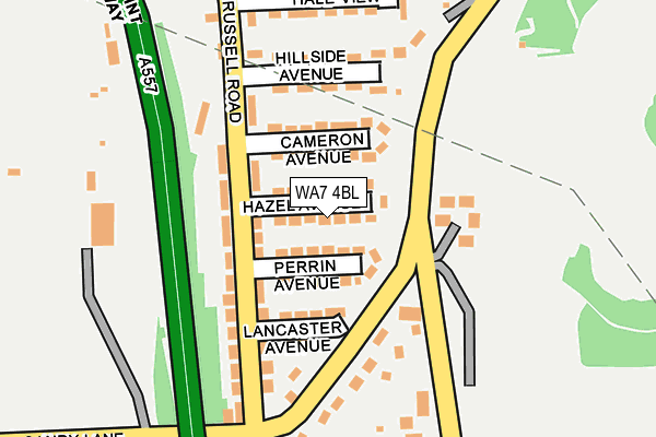 WA7 4BL map - OS OpenMap – Local (Ordnance Survey)