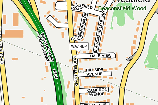 WA7 4BP map - OS OpenMap – Local (Ordnance Survey)