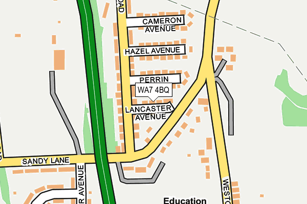 WA7 4BQ map - OS OpenMap – Local (Ordnance Survey)