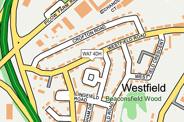 WA7 4DH map - OS OpenMap – Local (Ordnance Survey)