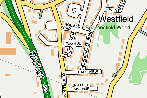 WA7 4DL map - OS OpenMap – Local (Ordnance Survey)