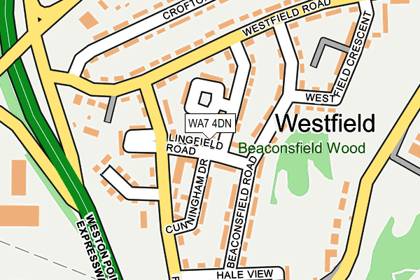 WA7 4DN map - OS OpenMap – Local (Ordnance Survey)
