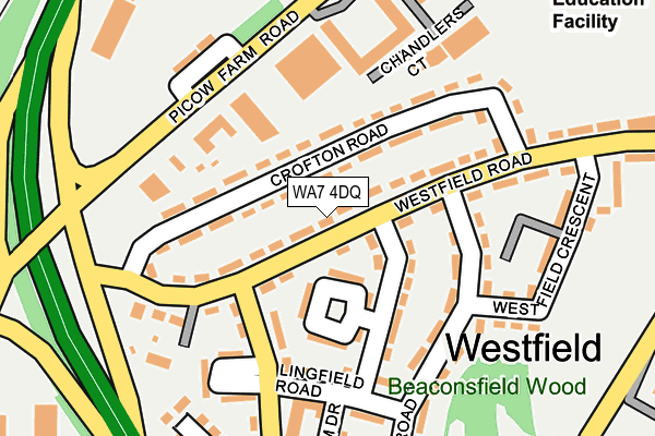 WA7 4DQ map - OS OpenMap – Local (Ordnance Survey)