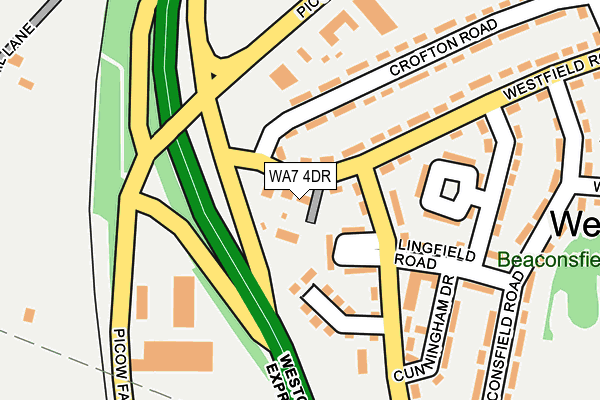 WA7 4DR map - OS OpenMap – Local (Ordnance Survey)