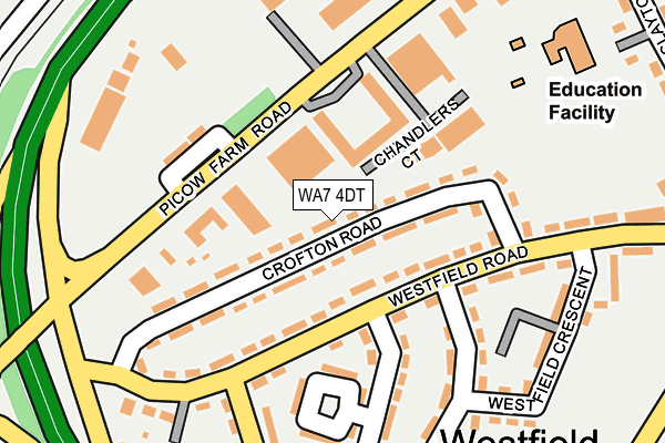 WA7 4DT map - OS OpenMap – Local (Ordnance Survey)