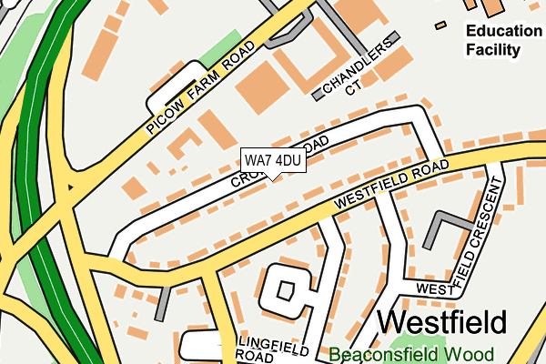 WA7 4DU map - OS OpenMap – Local (Ordnance Survey)