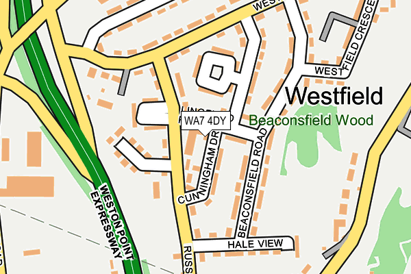 WA7 4DY map - OS OpenMap – Local (Ordnance Survey)