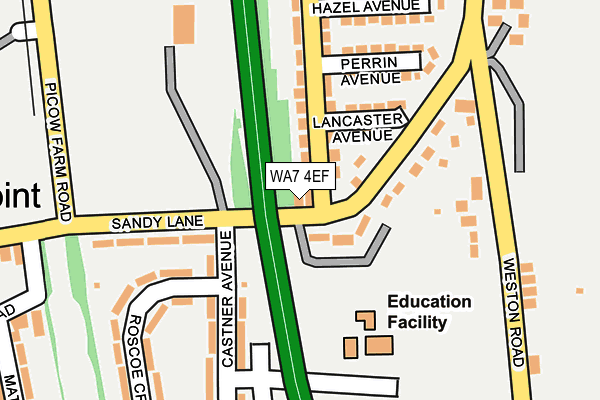 WA7 4EF map - OS OpenMap – Local (Ordnance Survey)