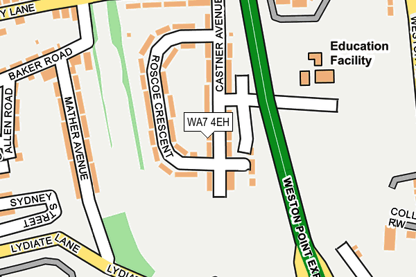 WA7 4EH map - OS OpenMap – Local (Ordnance Survey)