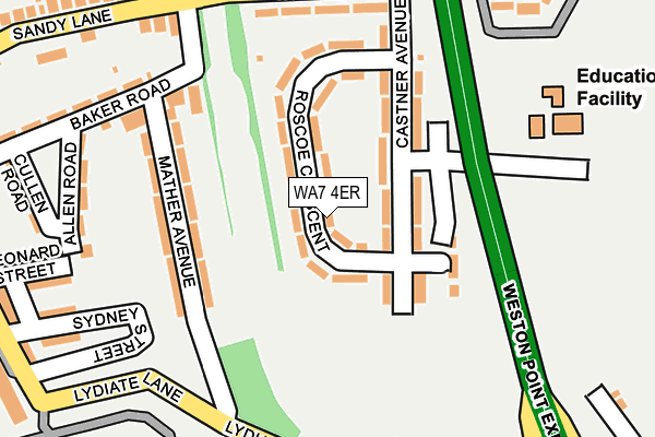WA7 4ER map - OS OpenMap – Local (Ordnance Survey)