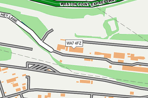 WA7 4FZ map - OS OpenMap – Local (Ordnance Survey)