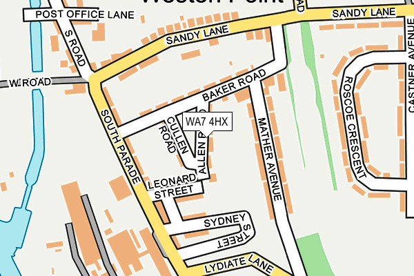 WA7 4HX map - OS OpenMap – Local (Ordnance Survey)