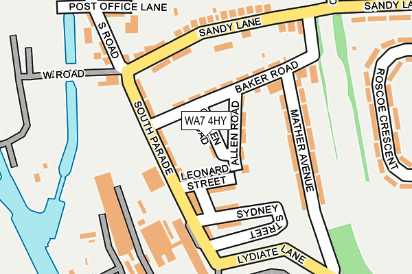 WA7 4HY map - OS OpenMap – Local (Ordnance Survey)