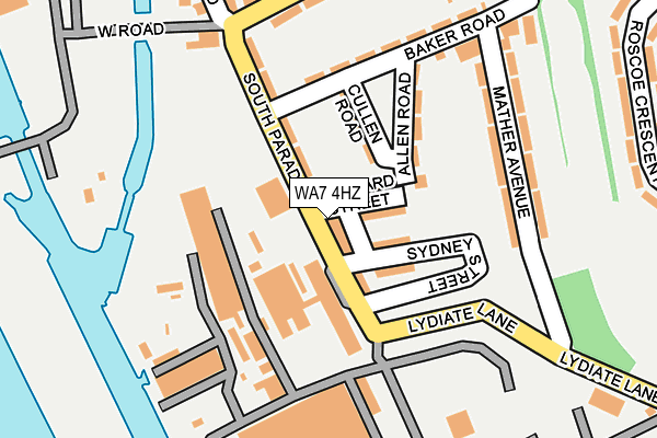 WA7 4HZ map - OS OpenMap – Local (Ordnance Survey)