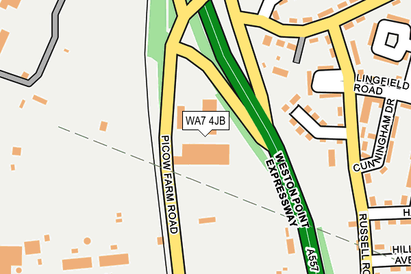 WA7 4JB map - OS OpenMap – Local (Ordnance Survey)