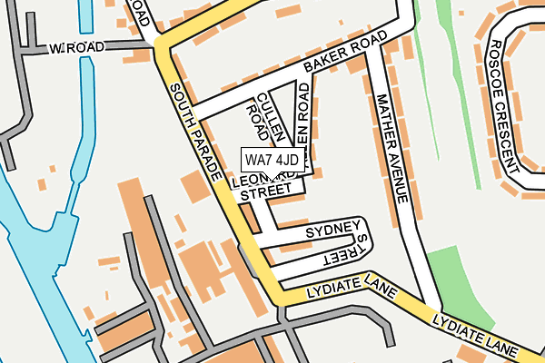 WA7 4JD map - OS OpenMap – Local (Ordnance Survey)