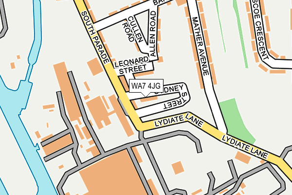 WA7 4JG map - OS OpenMap – Local (Ordnance Survey)