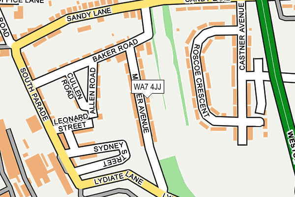WA7 4JJ map - OS OpenMap – Local (Ordnance Survey)