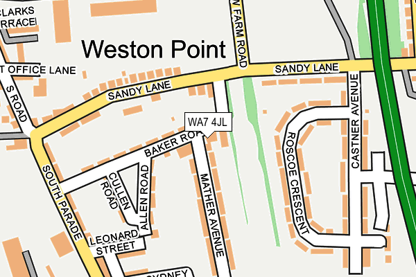 WA7 4JL map - OS OpenMap – Local (Ordnance Survey)