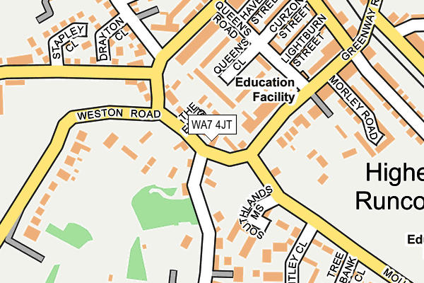 WA7 4JT map - OS OpenMap – Local (Ordnance Survey)