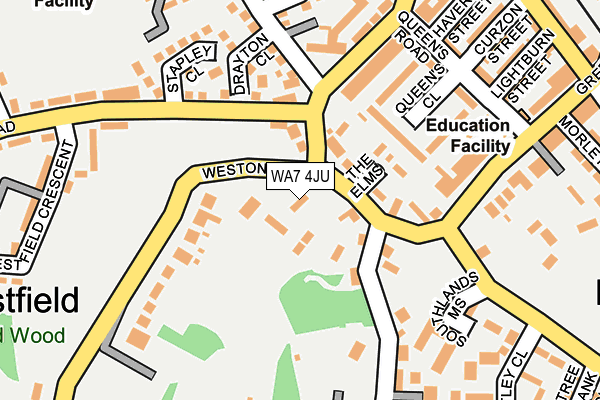 WA7 4JU map - OS OpenMap – Local (Ordnance Survey)