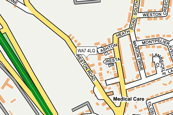 WA7 4LQ map - OS OpenMap – Local (Ordnance Survey)