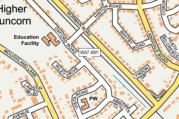 WA7 4NY map - OS OpenMap – Local (Ordnance Survey)