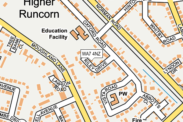 WA7 4NZ map - OS OpenMap – Local (Ordnance Survey)