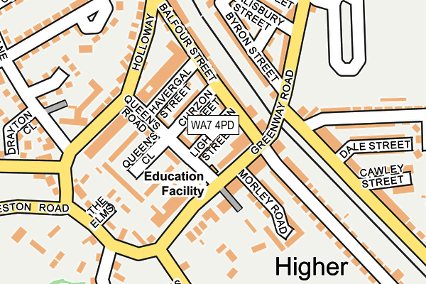 WA7 4PD map - OS OpenMap – Local (Ordnance Survey)