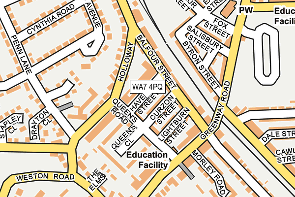 WA7 4PQ map - OS OpenMap – Local (Ordnance Survey)