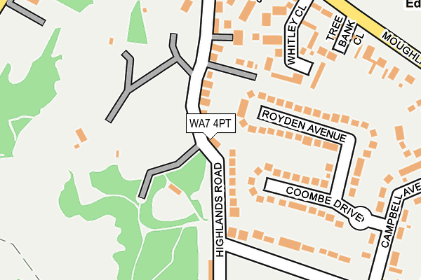 WA7 4PT map - OS OpenMap – Local (Ordnance Survey)
