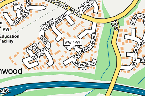 WA7 4PW map - OS OpenMap – Local (Ordnance Survey)
