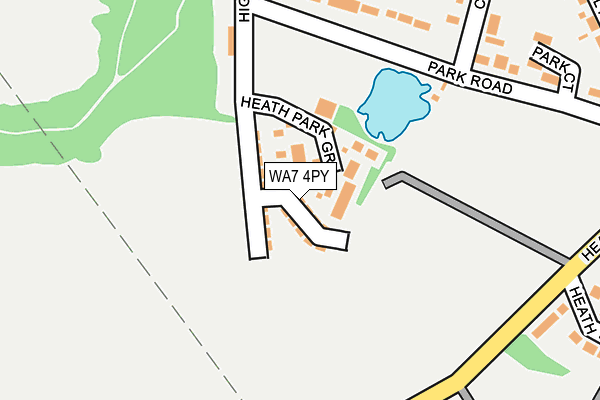 WA7 4PY map - OS OpenMap – Local (Ordnance Survey)