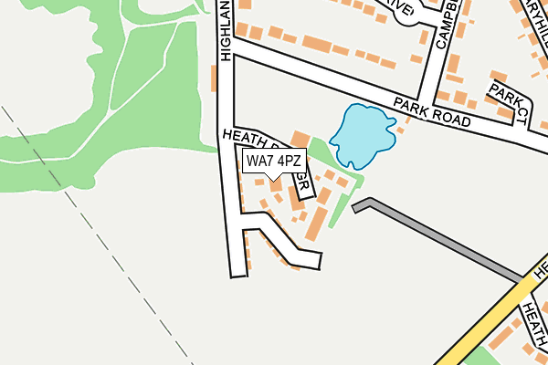 WA7 4PZ map - OS OpenMap – Local (Ordnance Survey)
