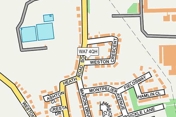 WA7 4QH map - OS OpenMap – Local (Ordnance Survey)