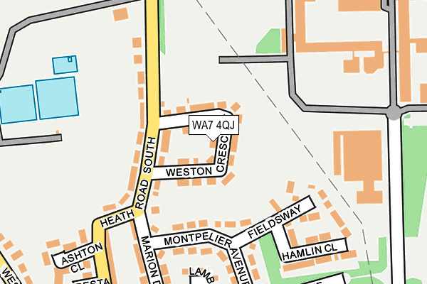 WA7 4QJ map - OS OpenMap – Local (Ordnance Survey)