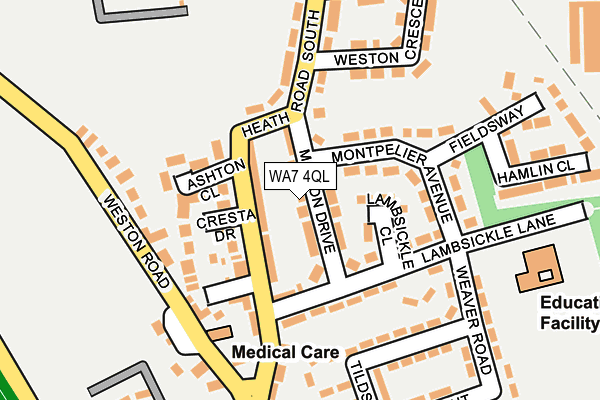 WA7 4QL map - OS OpenMap – Local (Ordnance Survey)