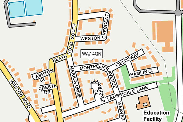 WA7 4QN map - OS OpenMap – Local (Ordnance Survey)