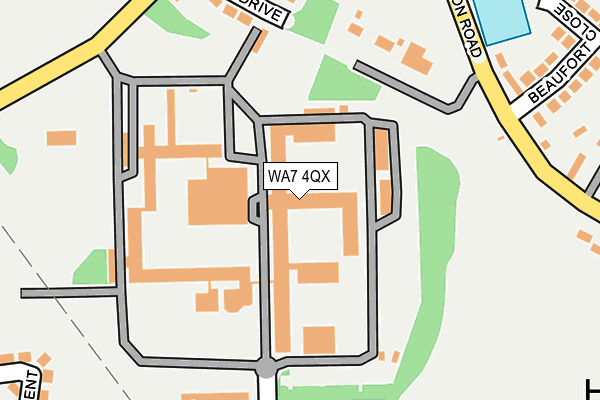 WA7 4QX map - OS OpenMap – Local (Ordnance Survey)