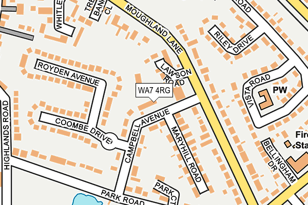 WA7 4RG map - OS OpenMap – Local (Ordnance Survey)