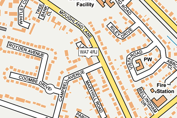 WA7 4RJ map - OS OpenMap – Local (Ordnance Survey)