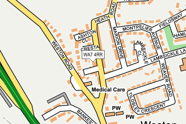 WA7 4RR map - OS OpenMap – Local (Ordnance Survey)
