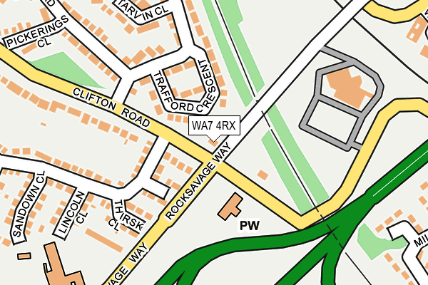 WA7 4RX map - OS OpenMap – Local (Ordnance Survey)