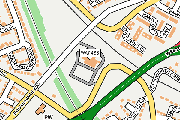 WA7 4SB map - OS OpenMap – Local (Ordnance Survey)